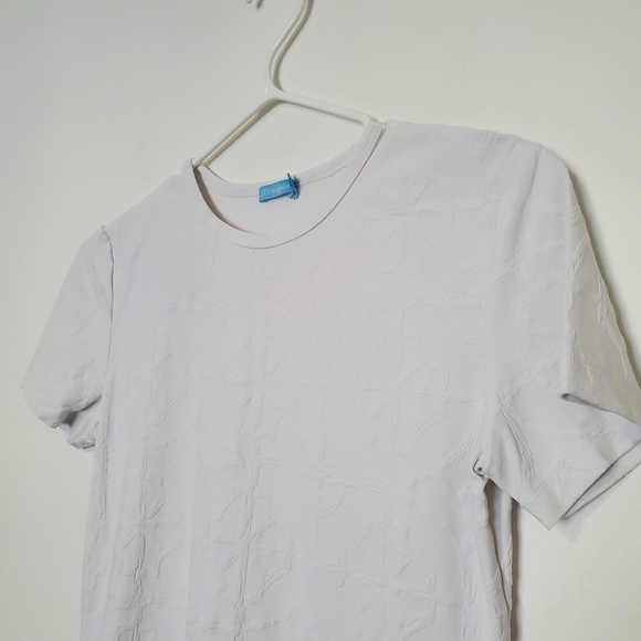 J. MClaughlin White Pattern Short Sleeve Tee Shirt - Picture 3 of 8